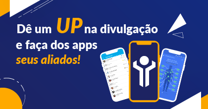 Pacote de materiais de divulgação dos aplicativos Tecnofit